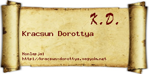 Kracsun Dorottya névjegykártya